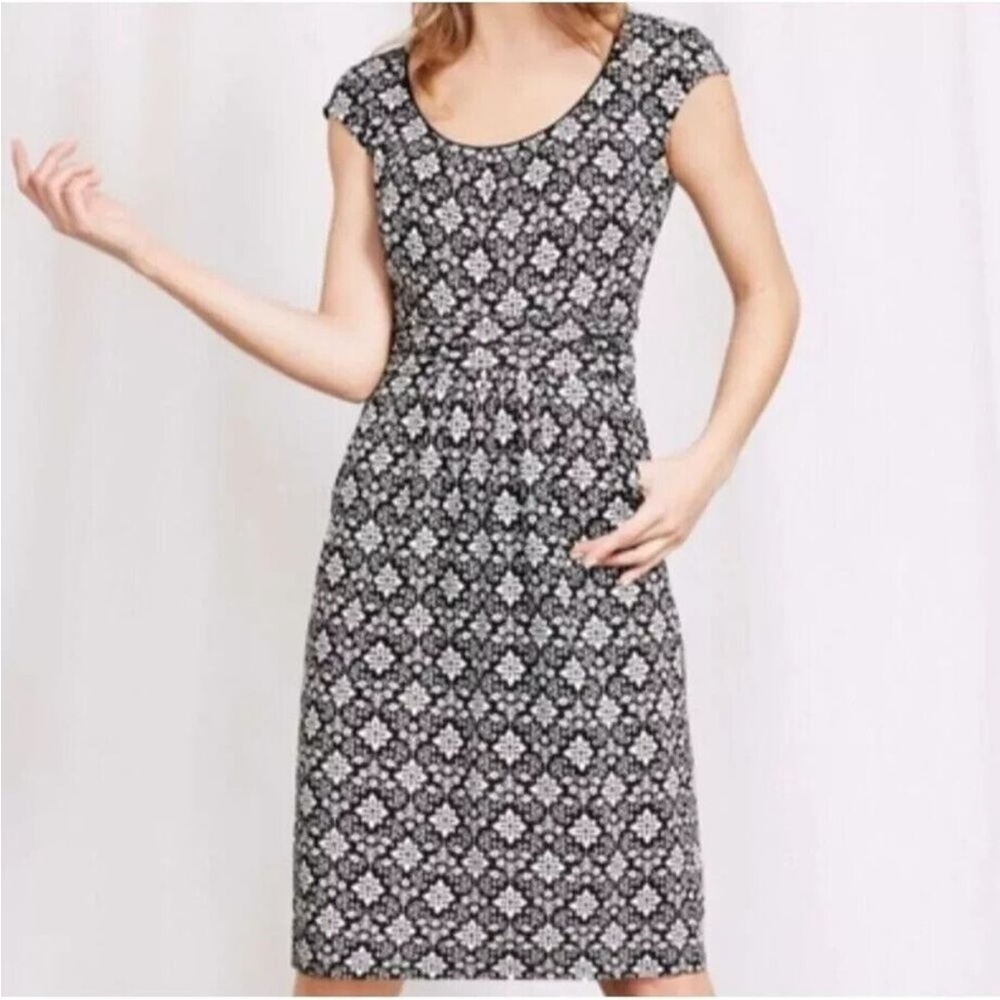 Boden Margot Jersey Knit Floral Medallion Print Dress Size 6